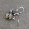 Labradorite stack with copper spacer earrings