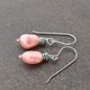 Turquoise & Pink Pearl Earrings (2)