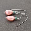 Turquoise & Pink Pearl Earrings (4)