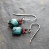 garnet & turquoise earrings (1)