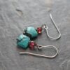 garnet & turquoise earrings (2)
