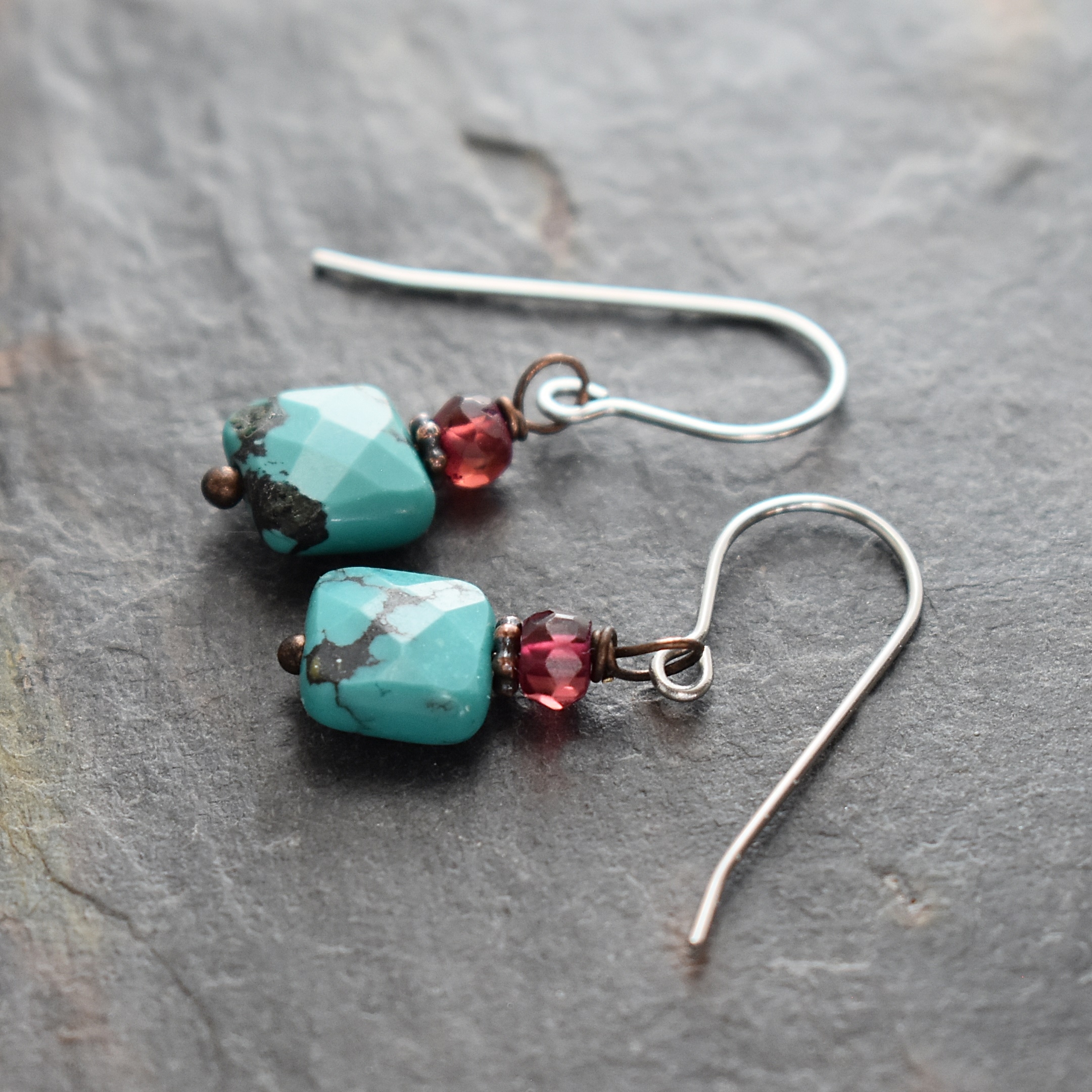 garnet & turquoise earrings (5)