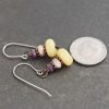 Ruby, peach moonstone & yellow opal Earrings