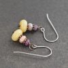 Ruby, peach moonstone & yellow opal Earrings