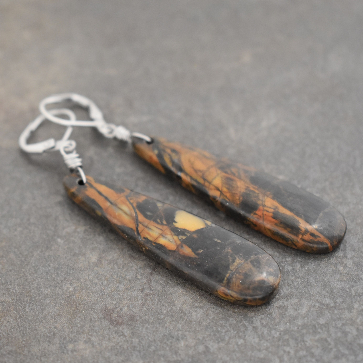 Brown Jasper drop earrings