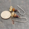 Garnet, chalcedony, Citrine earrings