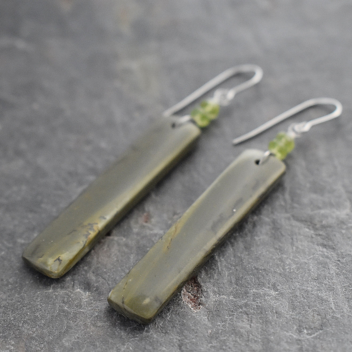 Peridot & Owyhee Jasper earrings