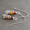 Garnet, whisky chalcedony,gray labradorite earrings (4)_result