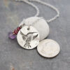 Hummingbird necklace with garnet, amethyst (2)_result
