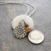 Dahlia necklace with whisky chalcedony Dahlia necklace with whisky chalcedony