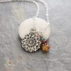 Dahlia necklace with whisky chalcedony Dahlia necklace with whisky chalcedony
