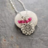 Dahlia necklace with ruby Dahlia necklace with ruby
