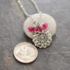 Dahlia necklace with ruby Dahlia necklace with ruby