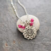 Dahlia necklace with ruby Dahlia necklace with ruby