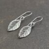 Elm leaf Earrings silver elm leaf earrings