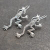 Silver leaping frog earrings Silver leaping frog earrings