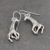 Giraffe earrings Silver 3d giraffe earrings