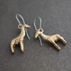 Gold Giraffe earrings Gold 3d giraffe earrings