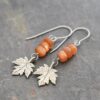 Maple leaf sunstone earrings (3) Maple leaf sunstone earrings (3)