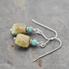 Turquoise & African Opal Earrings Turquoise, African Opal Earrings
