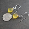 Yellow chalcedony drop earrings