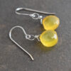Yellow chalcedony drop earrings