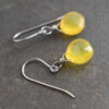 Yellow chalcedony drop earrings