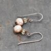 Citrine & blush pink pearl earrings (1) Citrine & blush pink pearl earrings (1)
