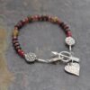 Heart & Arrow Garnet Bracelet