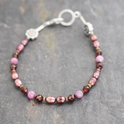 Pearl, garnet, ruby bracelet (4)