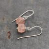 Strawberry quartz cube earrings (1)
