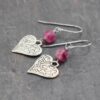 Victorian Floral Heart Gemstone Earrings (1)