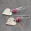 Victorian Floral Heart Gemstone Earrings (6)