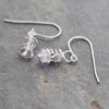 Lavender amethyst stack earrings