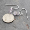 Lavender amethyst stack earrings