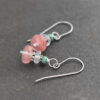 turquoise, aquamarine, pink quartz earrings (2) turquoise, aquamarine, pink quartz earrings (2)