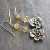 Citrine Daffodil earrings