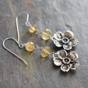 Citrine Daffodil Earrings