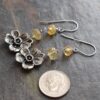 Citrine Daffodil earrings
