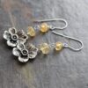Citrine Daffodil earrings