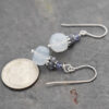 Iolite, Blue chalcedony earrings (1)