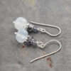 Iolite, Blue chalcedony earrings (2)