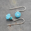 Turquoise, Blue quartz earrings