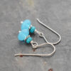 Turquoise, Blue quartz earrings