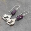Amethyst pansy earrings Amethyst pansy earrings