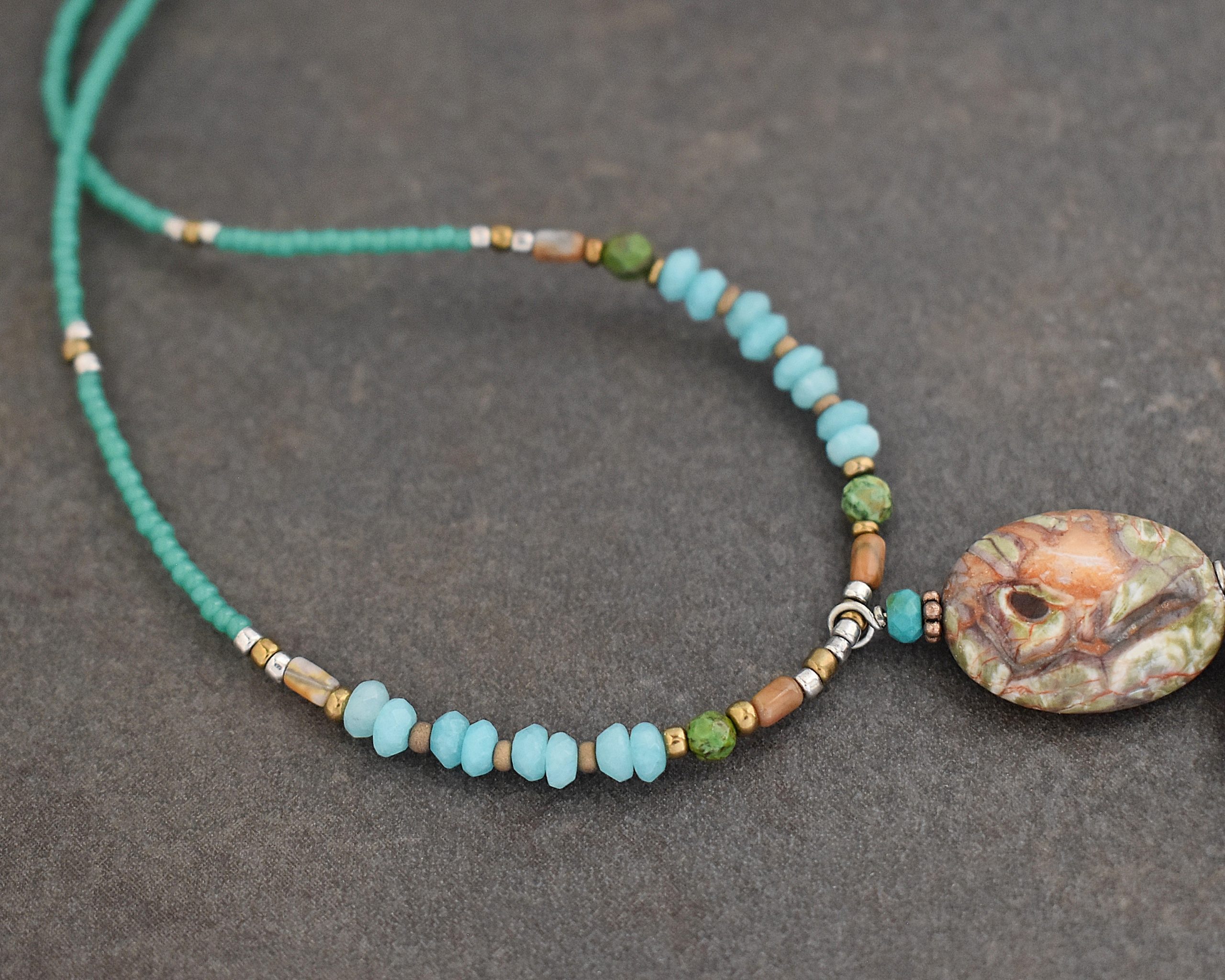 Beaded Black Bear Necklace (1)