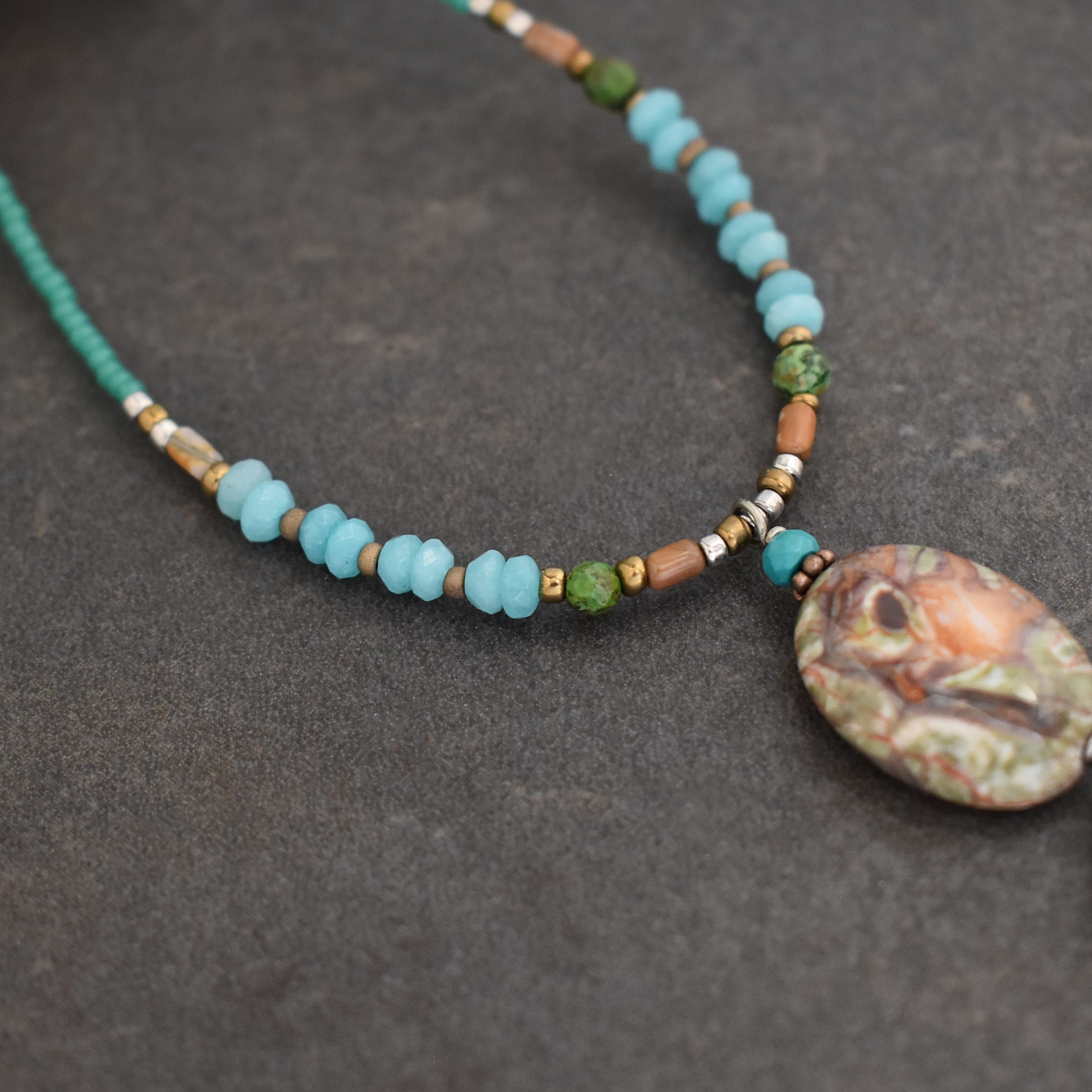 Beaded Black Bear Necklace (2)