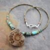 Beaded Turquoise Ammonite Necklace (1)