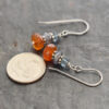 Blue quartz, iolite, carnelain earrings (1) Blue quartz, iolite, carnelain earrings (1)