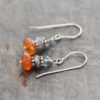 Blue quartz, iolite, carnelain earrings (2) Blue quartz, iolite, carnelain earrings (2)